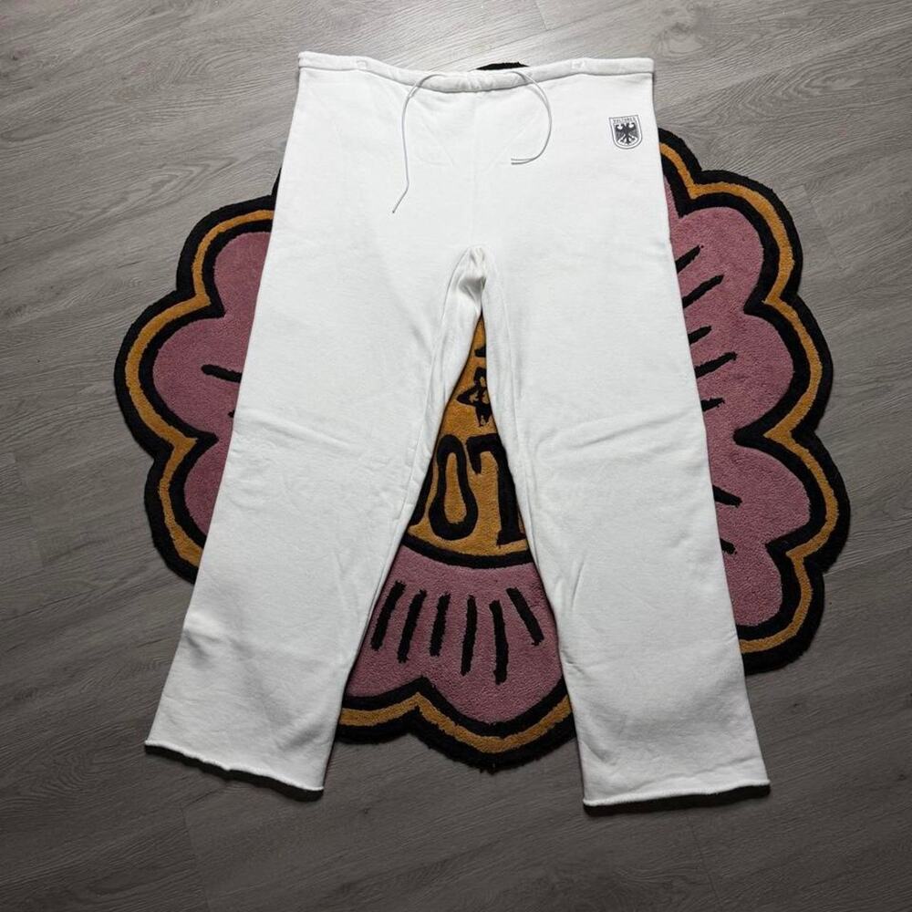 Yeezy Vultures Graphic Logo Loose Fit Sweatpants Size 2 Medium White
